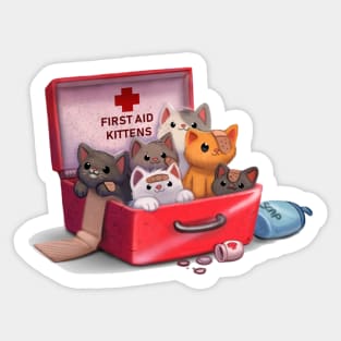 FIRS AID KITTENS Sticker